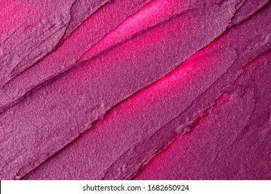 Smear Of Pink Matte Metallic Lipstick Or Creamy Eye Shadow Texture Luxury Cosmetic Concept