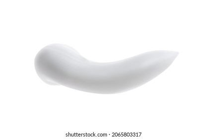 Smear Of Toothpaste Isolated On White, Top View