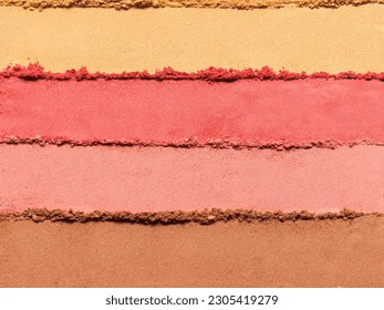 Smeared eyeshadows texture composition,Cosmetic product swatch
