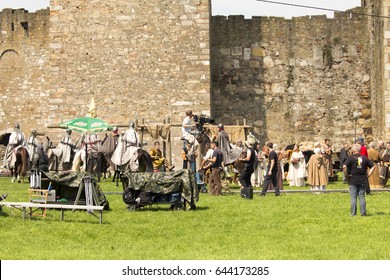 Smederevo, Serbia - May 21st, 2017. These Days Smederevo's Fortress Is Main Place For Making Serbian TV Serial Named 