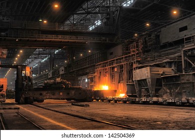 Smelting Of The Metal In The Foundry