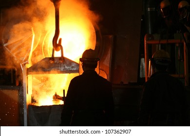 Smelting Metal Liquid Iron Foundry