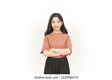 Smile and Look at Camera Of Beautiful Asian Woman Isolated On White Background - Shutterstock ID 2142986573