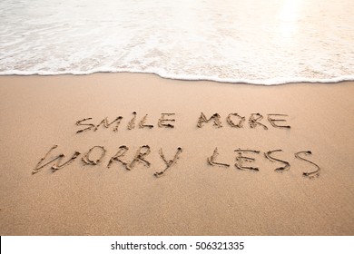 smile more worry less - positive thinking concept, optimism - Shutterstock ID 506321335