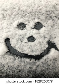 Smiley face in the snow