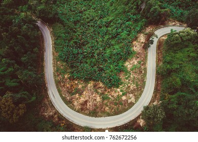 Smiley Road, Curve Road On Top Of The Mountain