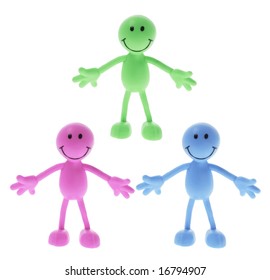 Smiley Rubber Figures On Isolated White Stock Photo 16794907 | Shutterstock