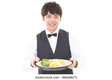 Smiling Asian Waiter