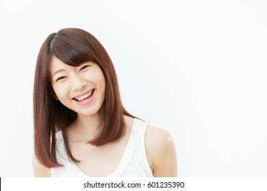 smiling Asian woman