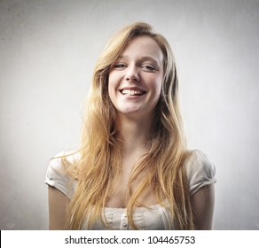 Smiling beautiful young woman