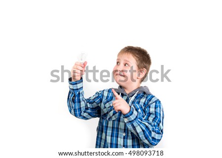 Similar – Image, Stock Photo Baby girl drinking milk from baby bottle