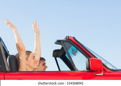 Smiling couple going on holidays together on a sunny day - Powered by Shutterstock