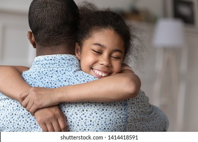 Smiling Cute African American Daughter Hugging Stock Photo 1414418591 ...