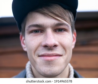 Smiling Cute Guy Portrait 21-23 Years Old.