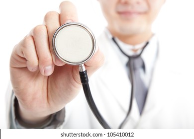 Smiling Doctor Holding Stethoscope