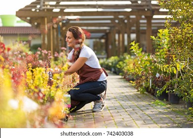 Smiling Employee In Garden Center
