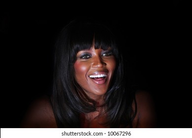Smiling Face Of The Modal Naomi Campbell.