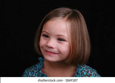 Smiling Five Year Old Survivor Of Fetal Alcohol Syndrome