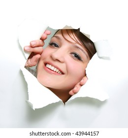 Woman Peeping Images Stock Photos Vectors Shutterstock