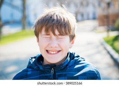 smiling happy boy. spring is coming - Shutterstock ID 389025166
