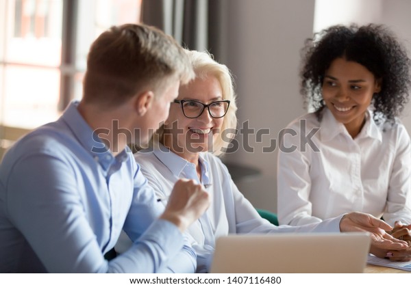 Smiling Happy Mature Older Female Mentor Stock Photo Edit Now 140711