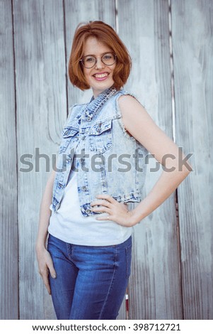 Similar – Image, Stock Photo STANDING IN FRONT OF A WOODEN WALL