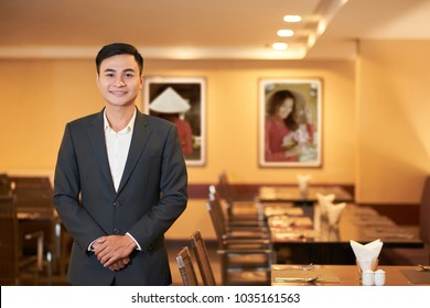 Smiling Hospitable Vietnamese Restaurant Manager