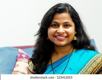A Smiling Indian Woman Portrait