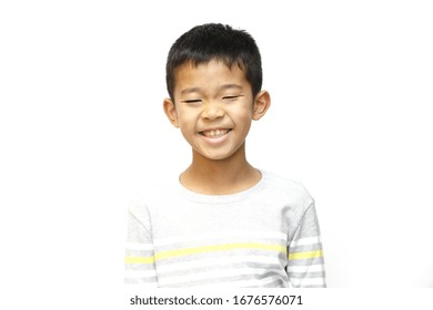 Smiling Japanese Boy (fourth Grade At Elementary School)