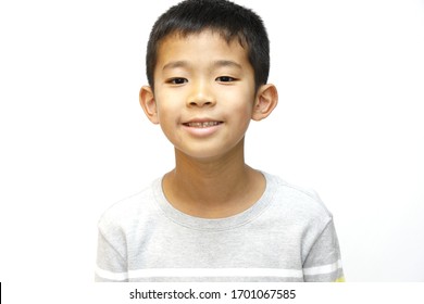 Smiling Japanese Boy (fourth Grade At Elementary School)