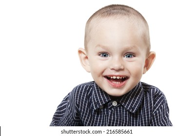 Smiling Little Boy Isolated On White Stock Photo 283578854 | Shutterstock