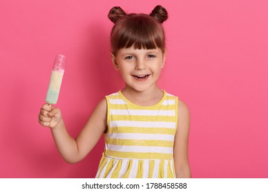 Smiling Little Girl Ice Cream Posing Stock Photo 1788458588 | Shutterstock