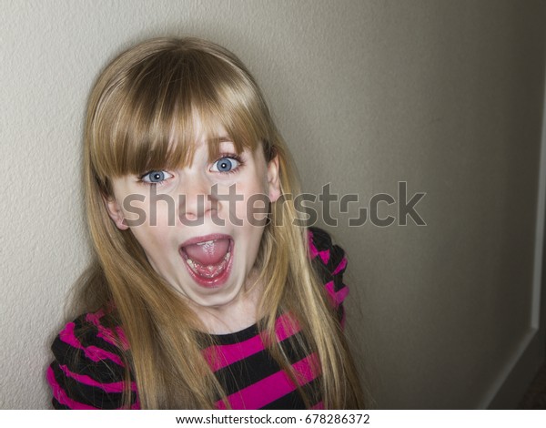 Smiling Little Girl Sees Something That Stock Photo (Edit Now) 678286372