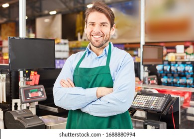 man and cashier