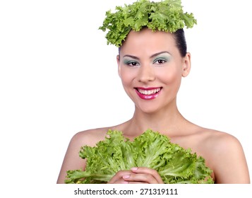 Smiling Model Girl Lettuce Hair Style Stock Photo 271319111 | Shutterstock