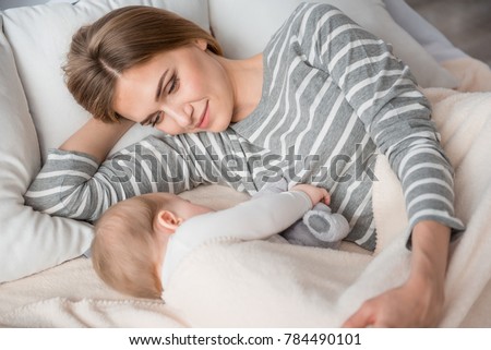 Similar – Image, Stock Photo rest Baby Sleep Dream