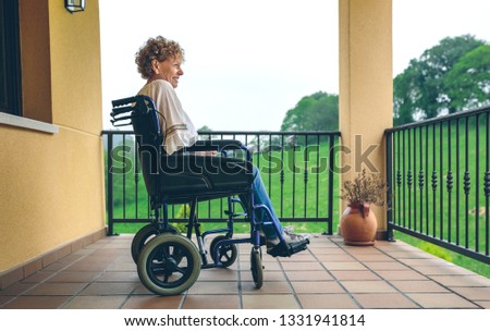 Older woman in a wheelchair