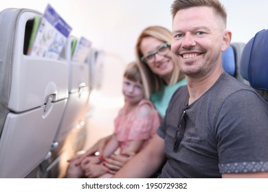 Smiling Parents Child Sitting Aircraft Cabin Stock Photo 1950729382 ...