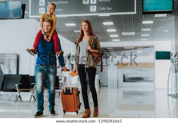 riding luggage in airport