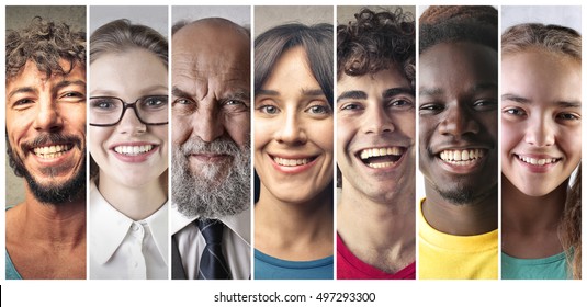 Smiling people - Shutterstock ID 497293300