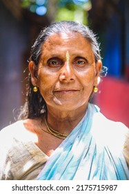 Smiling Portrait Of South Asian Aged Woman