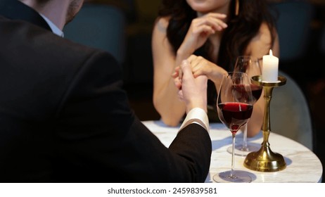 Smiling pretty lady having date in the restaurant while looking at her boyfriend. Lifestyle, love, relationships concept.  - Powered by Shutterstock