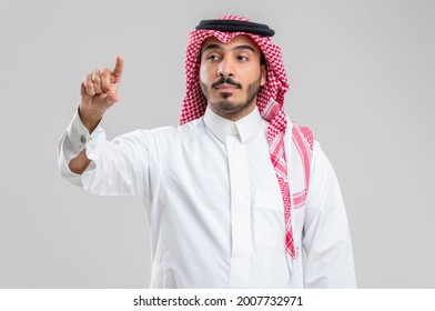 Smiling Saudi Young Man Chooses