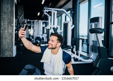 Smiling Selfie At The Gym.