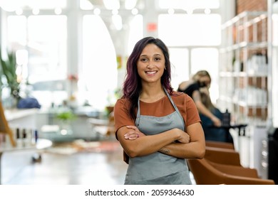 Smiling small beauty salon owner - Shutterstock ID 2059364630