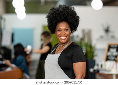 Smiling Small Beauty Salon Owner
