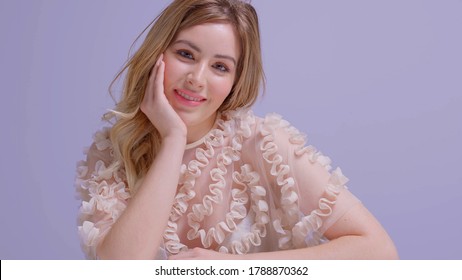 Smiling Spanish Female Model Studio Portrait Stock Photo 1788870362