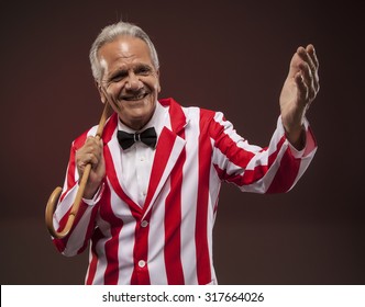 Smiling Ticket Seller, Retro American Carnival Barker