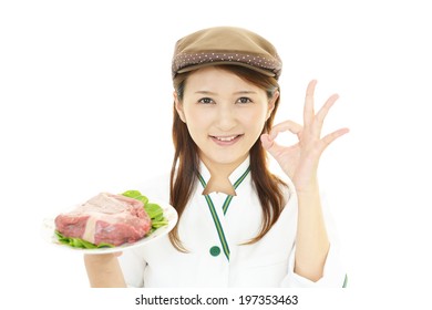 Smiling waitress 
