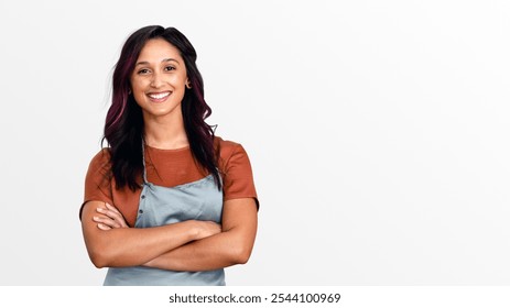 Mujer sonriente con el